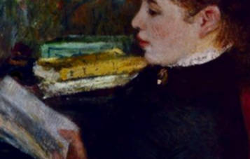 Renoir painting of girl reading